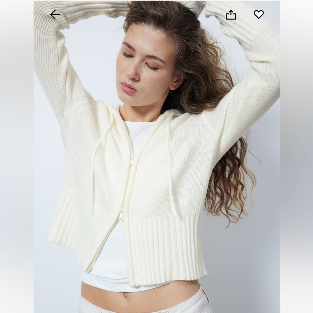 H&M zip up cardigan